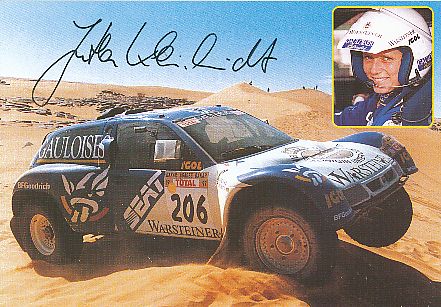 Jutta Kleinschmidt  Ralley  Auto Motorsport  Autogrammkarte original signiert 