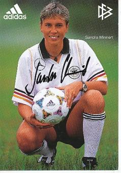 Sandra Minnert  DFB Frauen  Fußball Autogrammkarte original signiert 