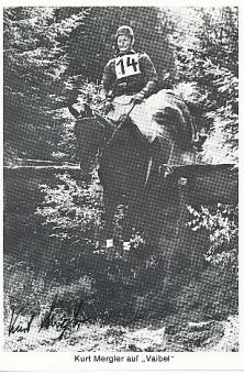 Kurt Mergler  Reiten  Olympia 1972  Autogrammkarte original signiert 