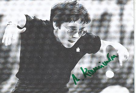 Uschi Kamizuru † 2008  Tischtennis  Autogrammkarte  original signiert 