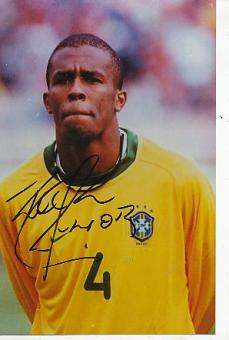 Roque Junior  Brasilien Weltmeister WM 2002  Fußball Autogramm Foto original signiert 