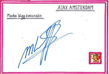 Martin Wiggemansen  Ajax Amsterdam   Fußball Autogramm Karte  original signiert 