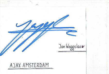 Jan Weggelaar  Ajax Amsterdam   Fußball Autogramm Karte  original signiert 