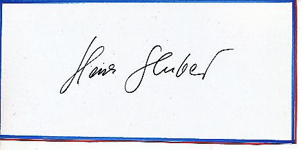 Hans Huber  Boxen  Autogramm Blatt  original signiert 