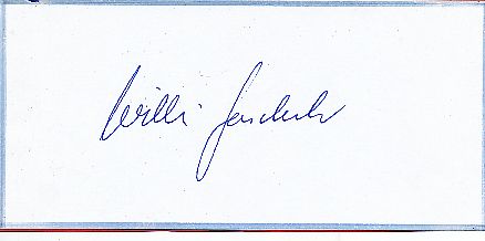 Willy Jaschek  Turnen  Autogramm Blatt  original signiert 
