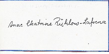 Anne Chaterine Lafranz  Leichtathletik  Autogramm Blatt  original signiert 