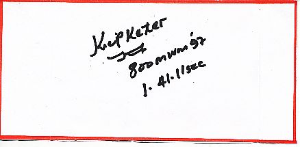 Wilson Kipketer  Leichtathletik  Autogramm Blatt  original signiert 