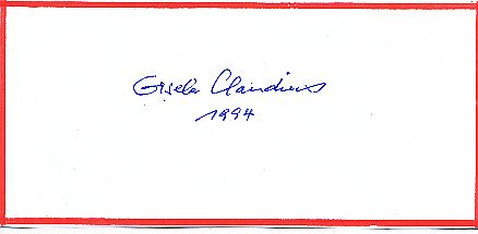 Gisela Claudius  Schriftstellerin Literatur  Autogramm Blatt  original signiert 