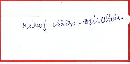 Heilwig von der Mehden † 1997  Schriftstellerin Literatur  Autogramm Blatt  original signiert 