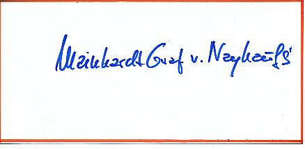 mainhardt Graf Nayhauss  Schriftsteller Literatur  Autogramm Blatt  original signiert 