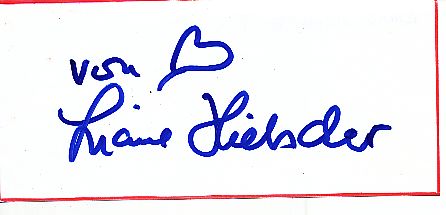 Liane Hielscher † 2000  Film &  TV  Autogramm Blatt  original signiert 