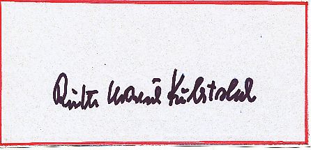 Ruth Maria Kubitschek  Film &  TV  Autogramm Blatt  original signiert 