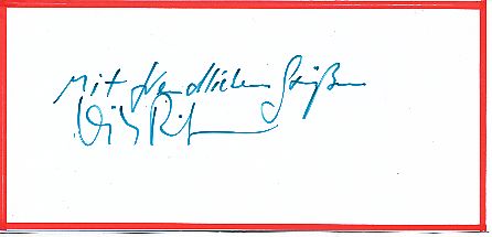 Ulrich Pleitgen  TV  Autogramm Blatt  original signiert 
