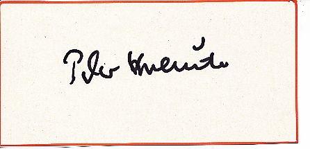 Peter Kreuder † 1981  Musik Komponist  Autogramm Blatt  original signiert 