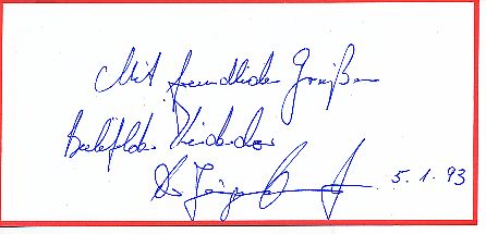 Jürgen Oberschelp † 1986  Musik Komponist  Autogramm Blatt  original signiert 