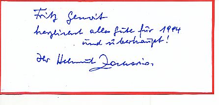 Helmut Zacharias † 2002  Musik   Autogramm Blatt  original signiert 
