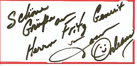 Joan Orleans  Gospel  Musik   Autogramm Blatt  original signiert 