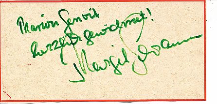 Margit Schramm † 1996  Oper  Musik   Autogramm Blatt  original signiert 