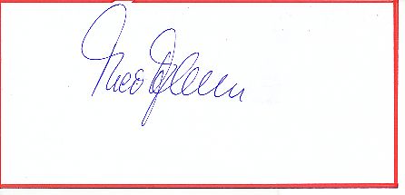 Theo Adam  Oper  Musik   Autogramm Blatt  original signiert 