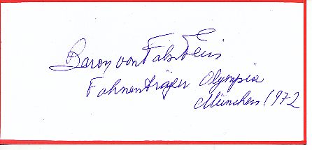 Eduard Alexandrowitsch von Falz-Fein  † 2018  Adel  Autogramm Blatt  original signiert 