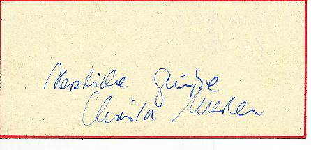 Christa Merten † 1972  Leichtathletik  Olympia 1972  Autogramm Blatt  original signiert 
