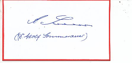 Adolf Sommerauer † 1995  TV Pfarrer   Autogramm Blatt  original signiert 