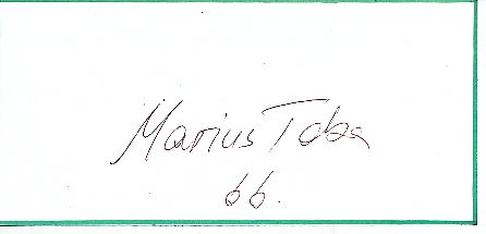 Marius Toba  Turnen Autogramm Blatt  original signiert 