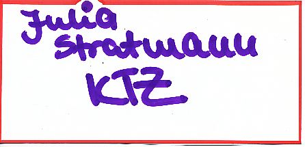 Julia Stratmann  Turnen Autogramm Blatt  original signiert 