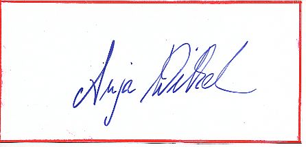 Anja Wilhelm  Turnen Autogramm Blatt  original signiert 