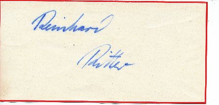 Reinhard Ritter  Turnen Olympia 1972  Autogramm Blatt  original signiert 