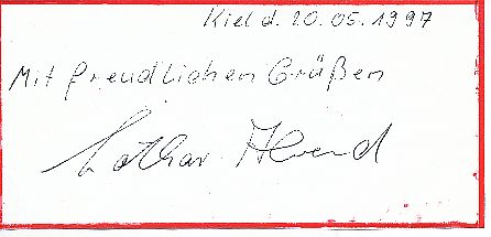 Lothar Abend  Boxen  Autogramm Blatt  original signiert 