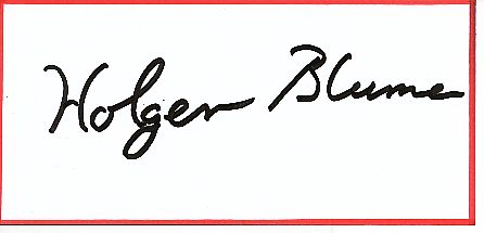 Holger Blume  Leichtathletik  Autogramm Blatt  original signiert 