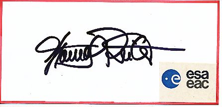 Thomas Reiter  Astronaut Raumfahrt Autogramm Blatt  original signiert 