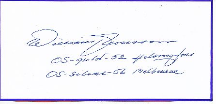William Thoresson  Turnen  Olympia 1956  Autogramm Blatt  original signiert 