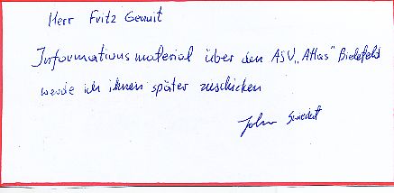 Johann Swierkot   Ringen  Autogramm Blatt  original signiert 
