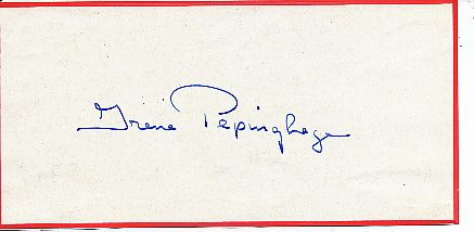 Irene Pepinghege   Rudern  Autogramm Blatt  original signiert 