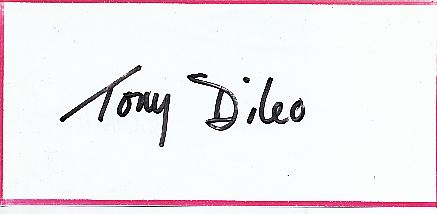 Tony Dileo    Basketball  Autogramm Blatt  original signiert 
