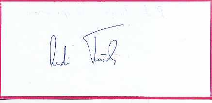 Rudi Tusch  Skispringen  Autogramm Blatt  original signiert 