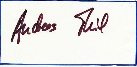 Andreas Thiel   DHB  Handball  Autogramm Blatt  original signiert 