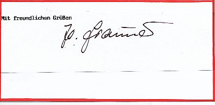 Jo Brauer  TV  Autogramm Blatt  original signiert 