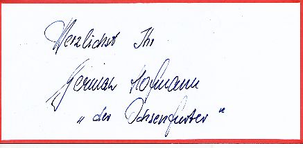 German Hoffmann  Musik  Autogramm Blatt  original signiert 