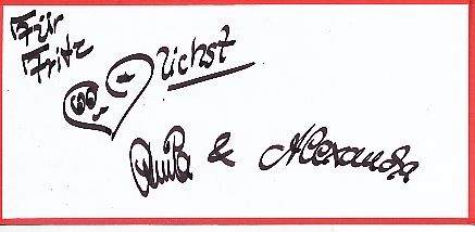 Geschwister Hoffmann  Musik  Autogramm Blatt  original signiert 