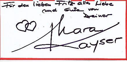 Mara Kayser  Musik  Autogramm Blatt  original signiert 
