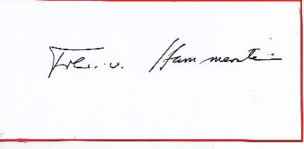 Carl Detlev Freiherr von Hammerstein  Politik  Autogramm Blatt  original signiert 