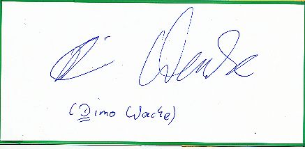 Dimo Wache  Borussia Mönchengladbach  Fußball Autogramm Blatt  original signiert 