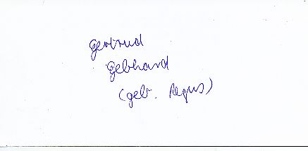 Gertrud Regus  DFB  Schiedsrichterin  Fußball Autogramm Blatt  original signiert 