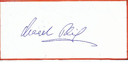 Marcel Reif   ZDF  TV  Autogramm Blatt  original signiert 