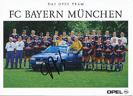 Thorsten Fink  FC Bayern München  1997/98  Fußball Mannschaftskarte  original signiert 