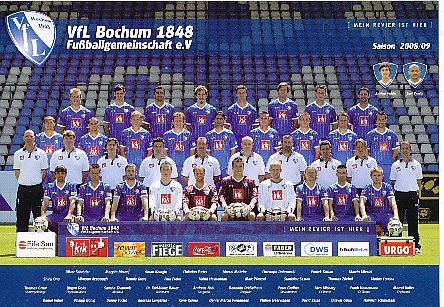 VFL Bochum  2008/2009  Fußball Mannschaftskarte 