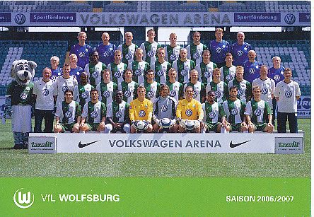VFL Wolfsburg  2006/2007   Fußball Mannschaftskarte 
